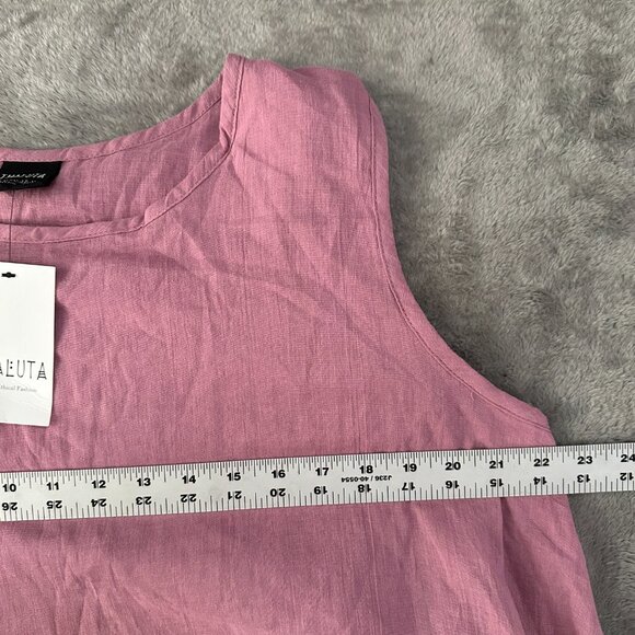 NWT Thaluta Wayan Maxi Dress One Size Lagenlook Boho Pink Mauve 100% Cotton - Picture 6 of 6